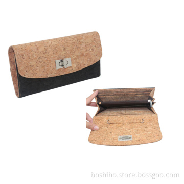 Boshiho multi-colored natural cork purse sac a main